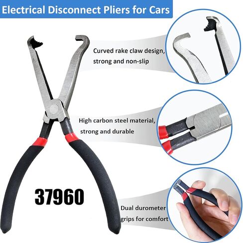 37980 37960 Electrical Disconnect Pliers Set, Automotive Electrical Connector Pliers for Cars, Straight and Angled Automotive Electrical Plug Connector Disconnect Tool for Push Tab Style Plugs in Kuwait