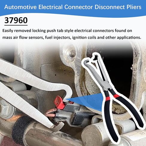 37980 37960 Electrical Disconnect Pliers Set, Automotive Electrical Connector Pliers for Cars, Straight and Angled Automotive Electrical Plug Connector Disconnect Tool for Push Tab Style Plugs in Kuwait