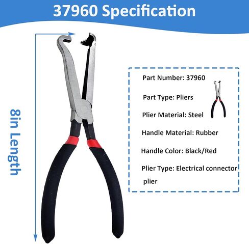 37980 37960 Electrical Disconnect Pliers Set, Automotive Electrical Connector Pliers for Cars, Straight and Angled Automotive Electrical Plug Connector Disconnect Tool for Push Tab Style Plugs in Kuwait