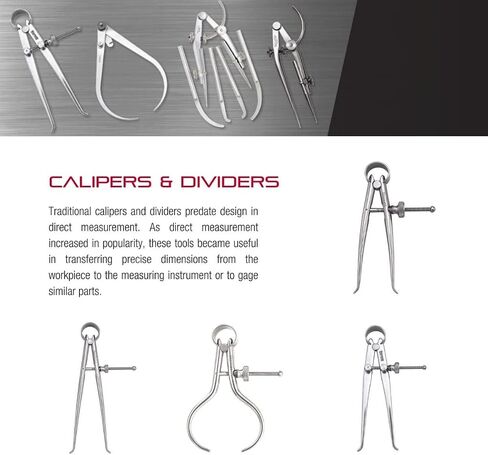 Starrett Toolmakers Spring-Type Caliper and Divider with Bow Spring and Hardened Fulcrum Stud - 3" Size and Capacity, Spring Joint Type - 274-3 in Saudi Arabia