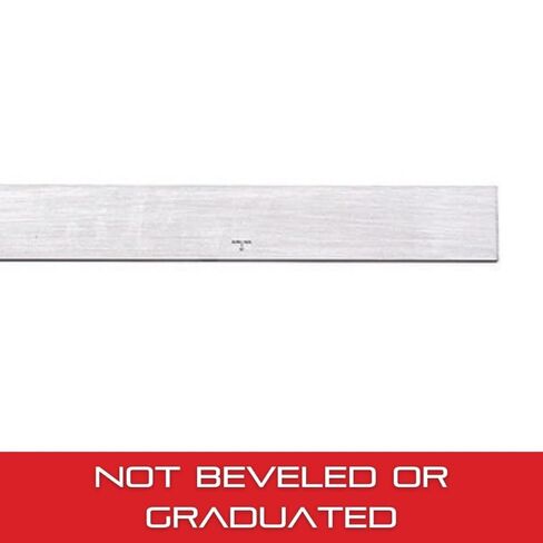 Starrett Steel Straight Edge, Not Beveled or Graduated - 18" (450mm) Length, 11/64" (4.4mm) Thickness, 1-13/32" (36mm) Width - 380-18 in Kuwait