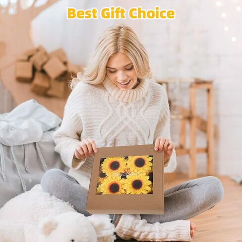 Amyhomie 40pcs 3.5 "الحرير الاصطناعي أصفر عباد الشمس الرؤوس الأزهار للاستحمام الطفل ديكور الزفاف ديكور الزفاف ، العروس ، in Kuwait