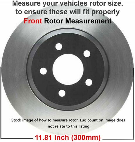 Detroit Axle - Brake Kit for 2004-2008 Acura TSX 2003-2007 Honda Accord Disc Brake Rotors Ceramic Brakes Pads 2005 2006 Replacement : 11.81" inch Front and 10.24" inch Rear Rotor in Saudi Arabia