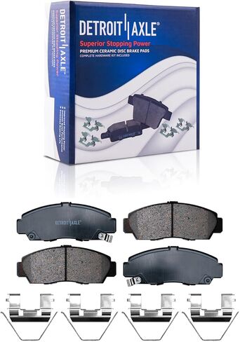 Detroit Axle - Brake Kit for 2004-2008 Acura TSX 2003-2007 Honda Accord Disc Brake Rotors Ceramic Brakes Pads 2005 2006 Replacement : 11.81" inch Front and 10.24" inch Rear Rotor in Saudi Arabia