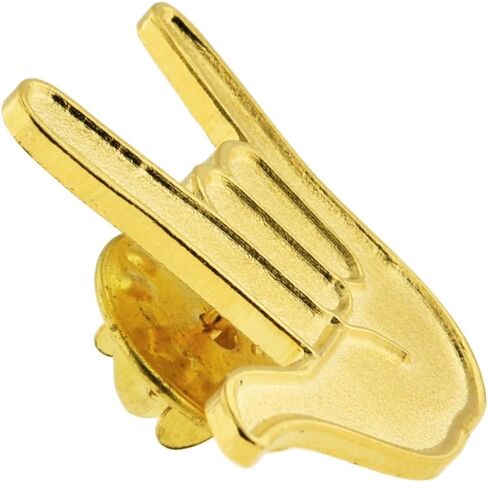 PinMart Gold Plated Love Hand Sign Language Lapel Pin in Saudi Arabia