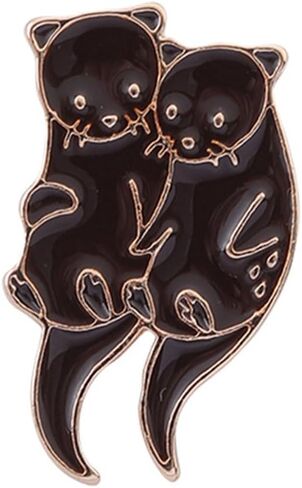 Otter Enamel Pin Cute Cartoon Animal Brooch Pins Sea Otter Gift Jewelry Backpack Lapel Brooches for Men Women Otter Lover Gift in Saudi Arabia