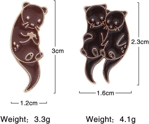 Otter Enamel Pin Cute Cartoon Animal Brooch Pins Sea Otter Gift Jewelry Backpack Lapel Brooches for Men Women Otter Lover Gift in Saudi Arabia