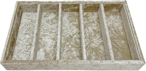 فاخرة 5 شبكات منظم النظارات الشمسية ، صينية المجوهرات ، وتجزئة البضائع صحن. مصممة بشكل خاص صينية تخزين زخرفية رائعة. (Tabby Beige) in Kuwait