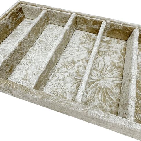 فاخرة 5 شبكات منظم النظارات الشمسية ، صينية المجوهرات ، وتجزئة البضائع صحن. مصممة بشكل خاص صينية تخزين زخرفية رائعة. (Tabby Beige) in Kuwait