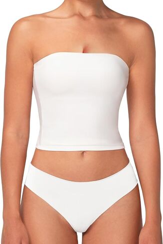 Sunzel Women's Sexy Tube Sexy Tube Top Double Clipedless Crip Top Summer Summer Basic Bandeau Tops للطبقة أو الخروج in Saudi Arabia