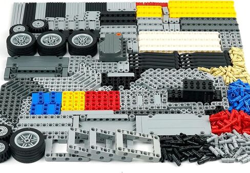 544PCS Technical Parts Pieces Sets, Engine Pullback Motor Kit, Beams Liftarm Frame Extra Replacement, Car Tire Wheel Axles Pin Connector Bricks Bulk in Saudi Arabia