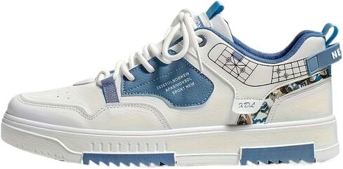Men's Fashion Patchwork Skate Shoes Letter Pattern Casual Sneakers for Everyday Sports and Seasonal Styles in Saudi Arabia