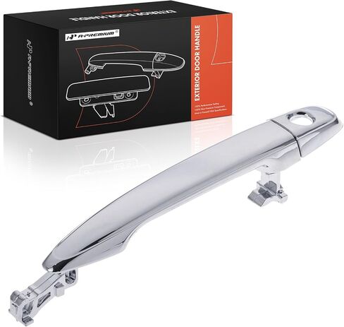 A-Premium الأمامي مقبض الباب الخارجي مع ثقب المفتاح متوافق مع Toyota Camry 2007-2011 ، Tacoma 2005-2015 ، Highlander ، Sienna ، 4runner ، Avalon & Lexus RX400H ، RX350 ، RX330 ، GX470 ، Chrome in Saudi Arabia
