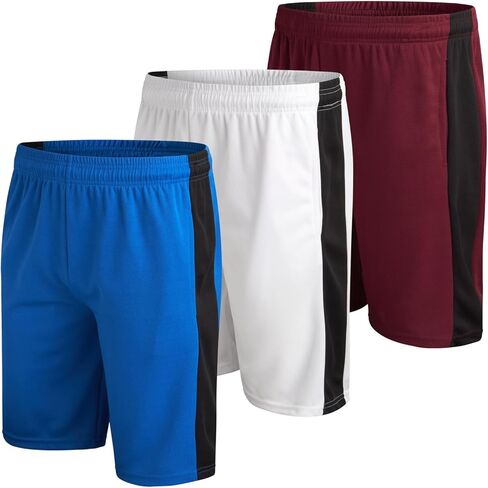 Mad Game Mens Shorts - 3 Pack Quick Dry Basketball Running Gym Mens Athletic Shorts with Pockets and Drawstring (Sizes: S-XL) in Saudi Arabia