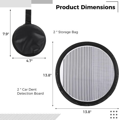HOMAISSON 2 PCS CAR CAR DENTECTION لوحات ، لوحة عاكس الضوء المخطط مع حقيبة تخزين ، لوحة دنت قابلة للطي مرنة لخدش باب السيارة ، أضرار البرد in Saudi Arabia
