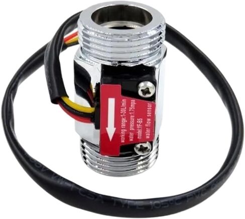 YF-B5 G3/4 "الألومنيوم طلاء كروم السطح قاعة المياه تأثير مستشعر تدفق نبضات نبضات 1-30L/دقيقة in Saudi Arabia