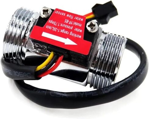 YF-B5 G3/4 "الألومنيوم طلاء كروم السطح قاعة المياه تأثير مستشعر تدفق نبضات نبضات 1-30L/دقيقة in Saudi Arabia