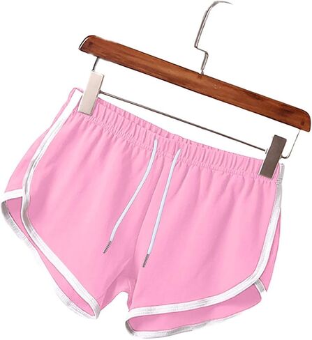 Womens Athletic Shorts Casual High Waisted Drawstring Dolphin Running Workout Gym Yoga Summer Dance Elastic Shorts in Saudi Arabia