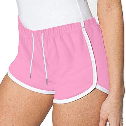 Womens Athletic Shorts Casual High Waisted Drawstring Dolphin Running Workout Gym Yoga Summer Dance Elastic Shorts in Saudi Arabia
