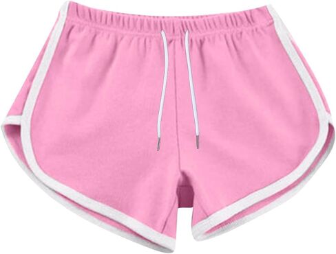 Womens Athletic Shorts Casual High Waisted Drawstring Dolphin Running Workout Gym Yoga Summer Dance Elastic Shorts in Saudi Arabia