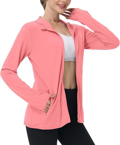 Women's UPF 50+ Sun Shirt with Hoodie Lightweight Jackets SPF Long Sleeve UV Protection Clothing Hiking Shits in Kuwait
