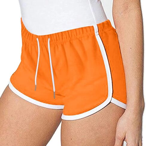 Womens Athletic Shorts Casual High Waisted Drawstring Dolphin Running Workout Gym Yoga Summer Dance Elastic Shorts in Saudi Arabia