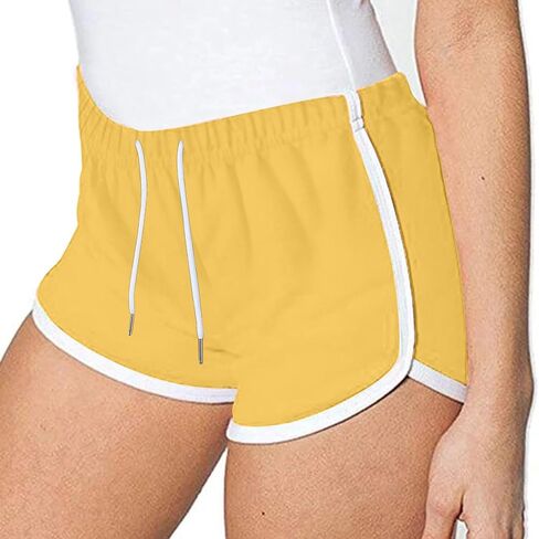 Womens Athletic Shorts Casual High Waisted Drawstring Dolphin Running Workout Gym Yoga Summer Dance Elastic Shorts in Saudi Arabia