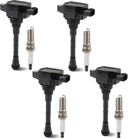 JDMON 4Pcs Ignition Coils Pack and Spark Plug Compatible with Nissan Altima 2019 2020 2021, Rogue 2021 L4 2.5L Replacement for UF861 224486CA1A 3529 in Saudi Arabia
