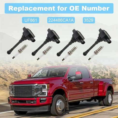 JDMON 4Pcs Ignition Coils Pack and Spark Plug Compatible with Nissan Altima 2019 2020 2021, Rogue 2021 L4 2.5L Replacement for UF861 224486CA1A 3529 in Saudi Arabia
