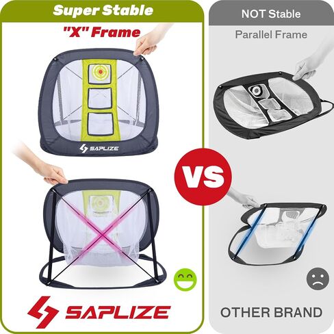 SAPLIZE Ultra-Stable Golf Chipping Net, Indoor/Outdoor Golfing Target Accessories for Backyard Accuracy and Swing Practice, Golf Gifts for Men, Momen, Dad, Kids, Boys, Youth and Golfer in Saudi Arabia