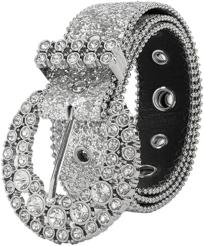 Rhinestone Belt Bling Belts for Women Western Cowgirl Belts Waist Belt for Jeans Pants Dresses in Saudi Arabia