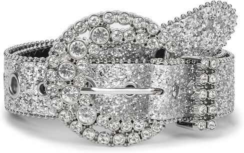 Rhinestone Belt Bling Belts for Women Western Cowgirl Belts Waist Belt for Jeans Pants Dresses in Saudi Arabia