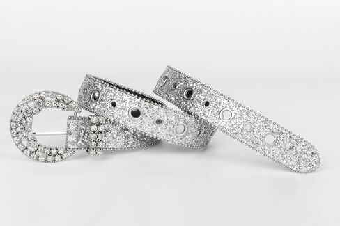 Rhinestone Belt Bling Belts for Women Western Cowgirl Belts Waist Belt for Jeans Pants Dresses in Saudi Arabia