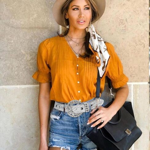 Rhinestone Belt Bling Belts for Women Western Cowgirl Belts Waist Belt for Jeans Pants Dresses in Saudi Arabia