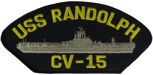 Embroidered Patch - Patches for Women Man - USS Randolph CV-15 Patch USN Navy Ship Essex Class Aircraft Carrier Mercury in Saudi Arabia