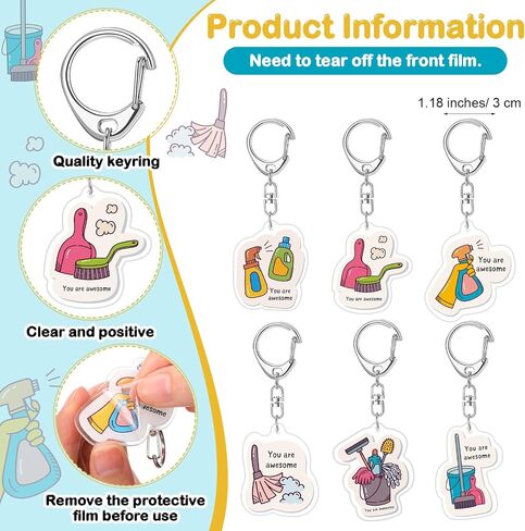 Housekeeping Appreciation Gift Bulk Housekeeping Keychains with Thank You Card Gift Bag Housekeepers Cleaners Favors in Saudi Arabia