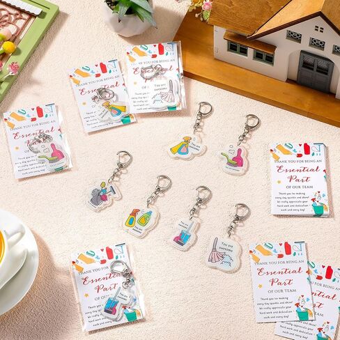 Housekeeping Appreciation Gift Bulk Housekeeping Keychains with Thank You Card Gift Bag Housekeepers Cleaners Favors in Saudi Arabia