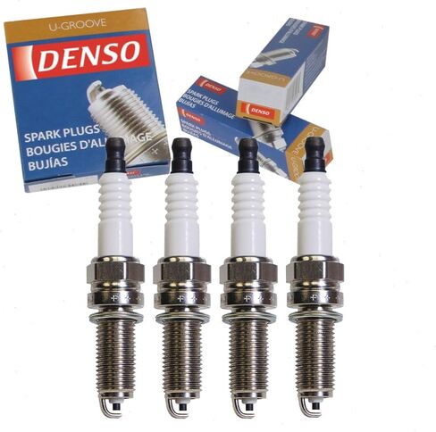 4 pc DENSO Standard U-Groove Spark Plugs compatible with Kia Soul 1.6L 2.0L L4 2010-2016 in Saudi Arabia