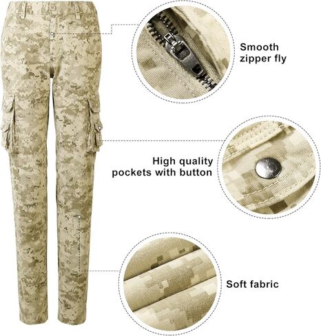 سروال البضائع النسائي للسيدات - سراويل قتالية مامو للقطن مع سراويل قتالية مع جيوب غير رسمية في الهواء الطلق in Kuwait