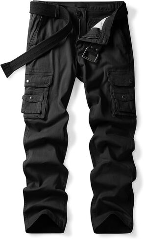 Aeslech Women's Cargo Pants - Cotton Stretch Military Camo Combat Pants with Pockets Casual Outdoor Utility Trousers in Kuwait