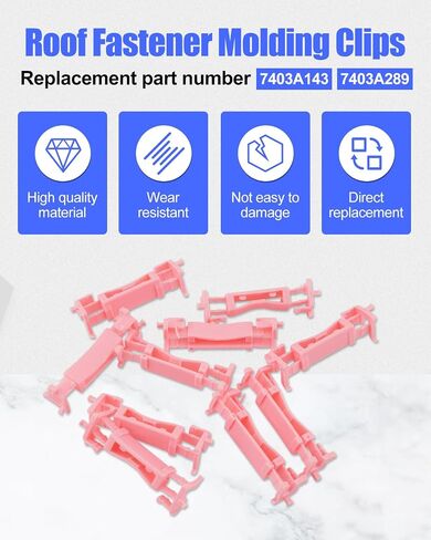 Roof Fastener Molding Clips Fit for Mitsubishi Lancer DE GTS Ralliart GT SE SEL, Fit for Mitsubishi Outlander Sport SE LE GT SEL SP BE S, Replace 7403A143 7403A289, 10PCS in Saudi Arabia