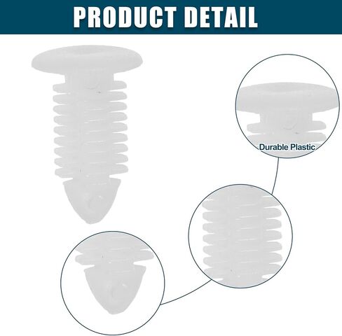 Acropix Universal 8mm push pumper prostener prolips Clips White - Pack من 40 in Saudi Arabia