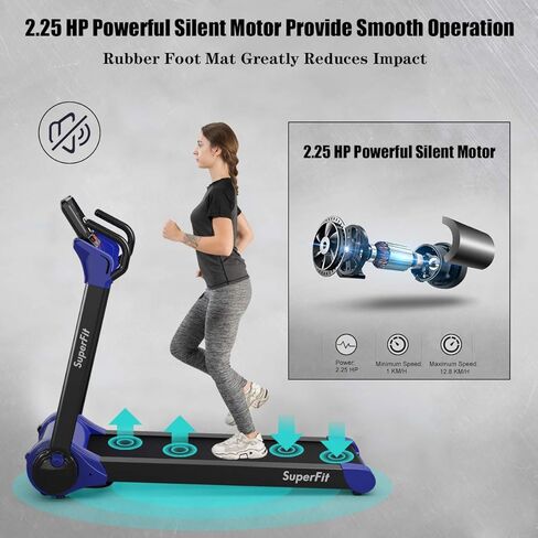 جهاز مشي قابل للطي من GYMAX، جهاز ركض للتحكم في التطبيق الذكي، شاشة LED وحامل جهاز قابل للتعديل، جهاز مشي محمول للمنزل وصالة الألعاب الرياضية الصغيرة in Kuwait