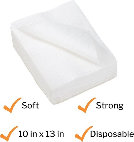 McKesson Disposable Washcloths, Soft, Absorbent and Strong, 10 in x 13 in, 70 Count, 1 Pack in Saudi Arabia