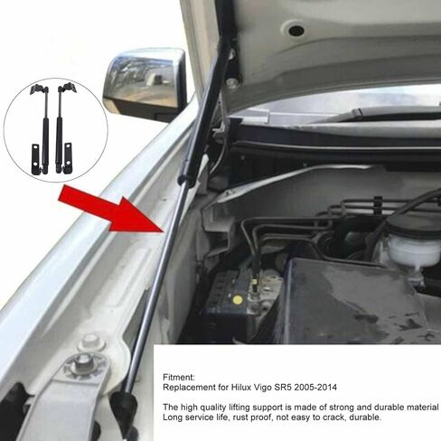 دعم غاز الغاز الأمامي لدعم Hilux VIGO SR5 2005-2014 ، 2pcs غطاء محرك غطاء محرك السيارة الأمامي بدعود الصلب الكربون in Saudi Arabia