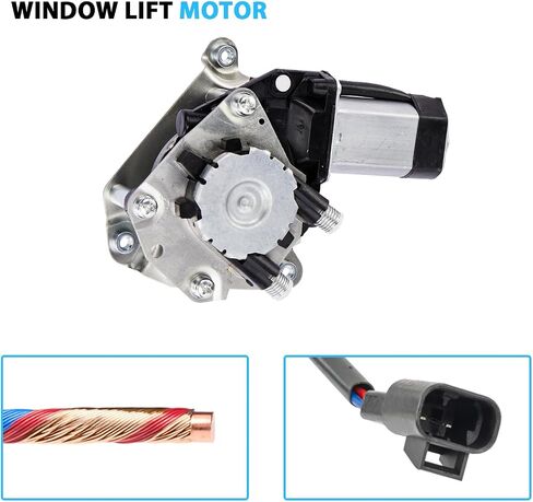 TRIBLE SIX 748-568 Rear Right Drive Side Window Regulator Assembly w/Motor Replacement for 2002-2007 Jeep Liberty in Saudi Arabia