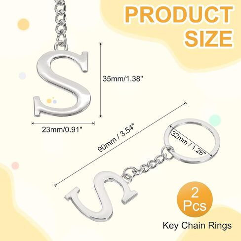 PATIKIL Initial Letter Keychain, Letter A-Z Keychain Alphabet Pendant Key Ring for Backpack Purse Bag in Saudi Arabia