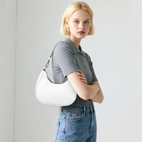 Small Shoulder Bag for Women Cute Hobo Purses and Handbags Crescent Shoulder Bag with Guitar Strap and Pendant in Kuwait