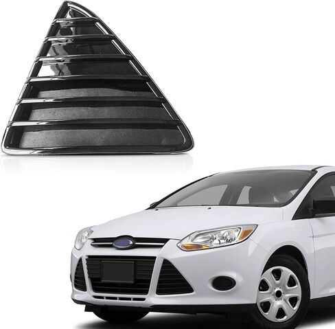 Partsflow Right Passenger Side Front Lower Grill Grille Cover Bumper Insert Fog Light Cover Gloss Black RH Compatible With 2012 2013 2014 Ford Focus FO1039115 in Saudi Arabia