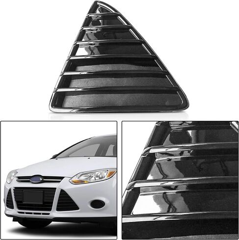 Partsflow Right Passenger Side Front Lower Grill Grille Cover Bumper Insert Fog Light Cover Gloss Black RH Compatible With 2012 2013 2014 Ford Focus FO1039115 in Saudi Arabia